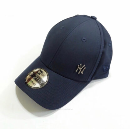 หมวก NY แบรนด์ NEW ERA สีกรม โลโก้เหล็ก