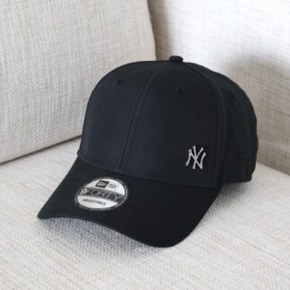 หมวก NY แบรนด์ NEW ERA สีดำ โลโก้เหล็ก