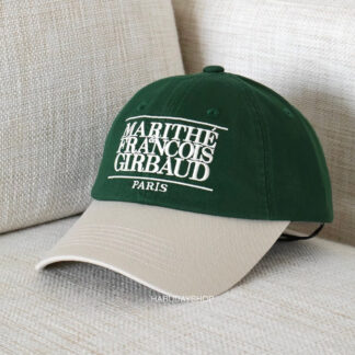 หมวก MARITHE สีเขียวเบจ (CLASSIC LOGO 6PANEL COLOR BLOCK CAP)