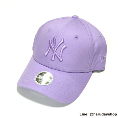 หมวก NY แบรนด์ NEW ERA สีม่วงปักม่วง