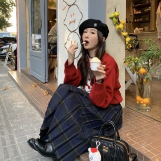 หมวก MARITHE สีดำ (CIRCLE LOGO EMBROIDERY WOOL BERET)