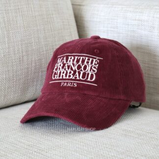 หมวก MARITHE สีBurgundy (CORDUROY CLASSIC LOGO CAP)
