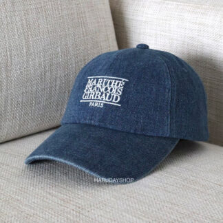 หมวก MARITHE สีน้ำเงิน (DENIM WASHING SMALL CLASSIC LOGO COVERED CAP)